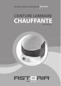 Mode d’emploi Astoria AD230A Coussin chauffant