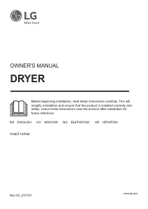 Manual LG RH80T1AP6M Dryer