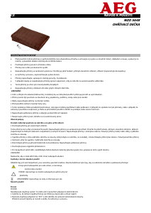 Manuál AEG WZD 5648 Elektrická deka