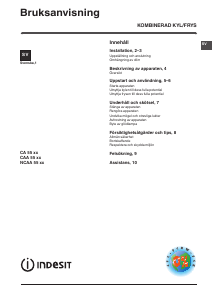 Bruksanvisning Indesit CAA 55 1 Kyl-frys