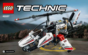 Instrukcja Lego set 42057 Technic Ultralekki helikopter