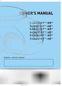 Manual LG V-CA251HTV Vacuum Cleaner