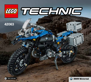 Manuale Lego set 42063 Technic BMW R 1200 GS Adventure