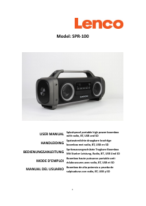 Bedienungsanleitung Lenco SPR-100BK Lautsprecher