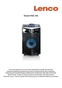 Manual de uso Lenco PMX-240 Altavoz