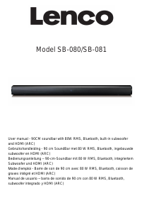 Handleiding Lenco SB-081WH Luidspreker