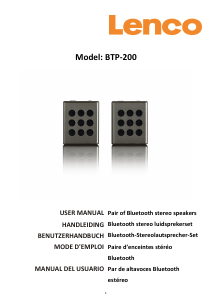 Mode d’emploi Lenco BTP-200BK Haut-parleur