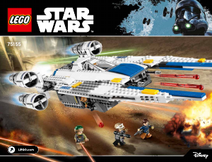 Bruksanvisning Lego set 75155 Star Wars Rebel U-Wing fighter