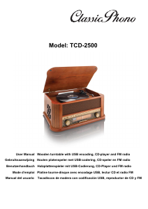 Manual de uso Lenco TCD-2500 Giradiscos