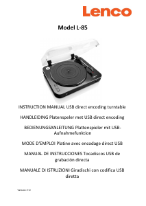 Manuale Lenco L-85 Grey Giradischi