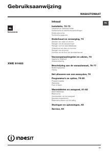 Handleiding Indesit XWE 81283X S EU Wasmachine