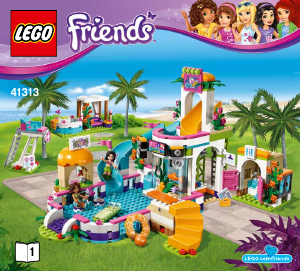 Käyttöohje Lego set 41313 Friends Heartlaken kesäuima-allas