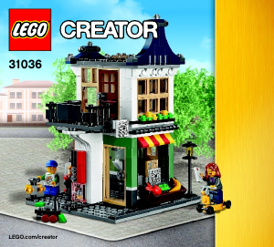 Manual Lego set 31036 Creator Toy and grocery shop