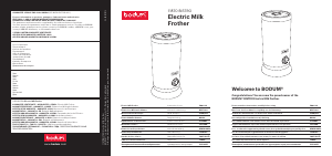 Manual Bodum 11870 Bistro Batedor de leite