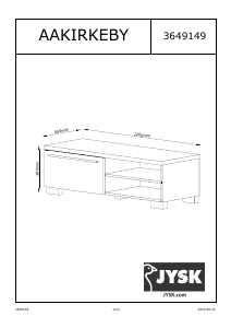 説明書 JYSK Aakirkeby (120x37x45) TVベンチ