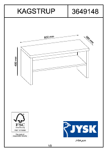 Manual JYSK Kagstrup TV Bench
