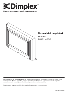 Manual de uso Dimplex DWF1146GP Chimenea electrica