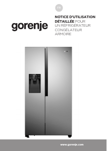 Mode d’emploi Gorenje NRS918FVX Réfrigérateur combiné