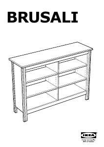 Manual IKEA BRUSALI (120x36x85) Móvel TV