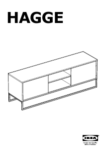 Εγχειρίδιο IKEA HAGGE (150x40x50) Πάγκος τηλεόρασης