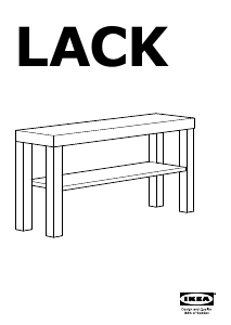 Panduan IKEA LACK (90x26x45) Bench TV