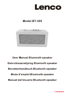 Manual de uso Lenco BT-300BK Altavoz