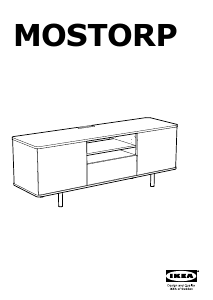 Руководство IKEA MOSTORP Тумба под телевизор