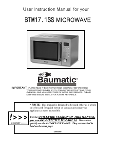Handleiding Baumatic BTM17.1SS Magnetron