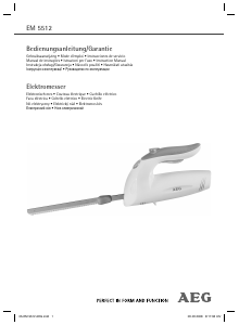 Instrukcja AEG EM 5512 Nóż elektryczny