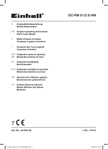 Mode d’emploi Einhell GC-PM 51/2 S HW Tondeuse à gazon