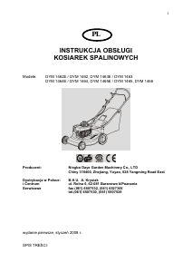 Instrukcja Daye DYM 1466 Kosiarka