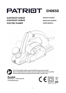 Návod Patriot EH0650 Hoblík