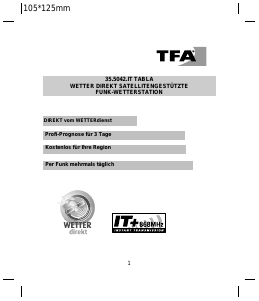 Bedienungsanleitung TFA Tabla Wetterstation