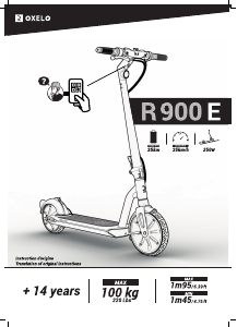Használati útmutató Oxelo R900E Elektromos robogó