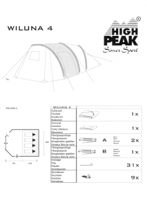 Manual High Peak Wiluna 4 Tent