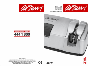 Kullanım kılavuzu Arzum AR 158 Tello Bıçak bileyici
