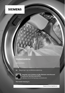 Brugsanvisning Siemens WM14UPI0DN Vaskemaskine