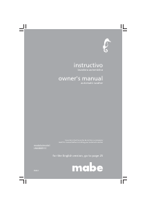 Manual Mabe LMA80BYI1 Washing Machine