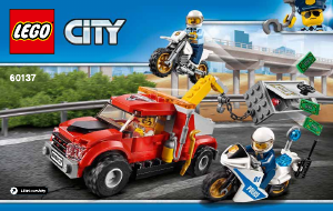 Käyttöohje Lego set 60137 City Hinausauto pulassa