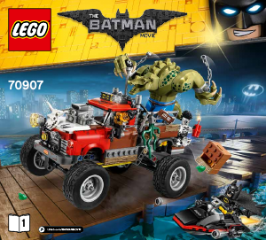 Käyttöohje Lego set 70907 Batman Movie Killer Croc ja varjostaja-alligaattori