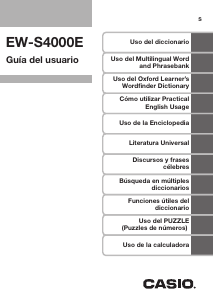 Manual de uso Casio EW-S4000E Diccionario electrónico