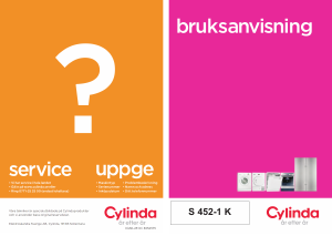 Bruksanvisning Cylinda S 452-1 K Spis