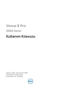 Kullanım kılavuzu Dell Venue 8 Pro Tablet