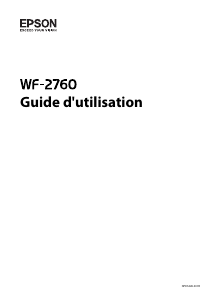 Mode d’emploi Epson WF-2760DWF WorkForce Imprimante multifonction