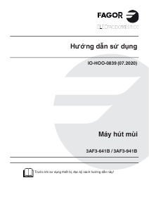 Hướng dẫn sử dụng Fagor 3AF3-941B Mũ đầu bếp