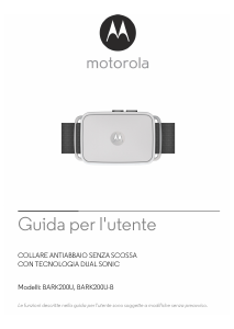 Manuale Motorola BARK200U-B Collare elettrico