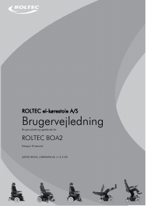 Brugsanvisning Roltec Boa2 Elektrisk kørestol