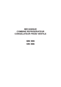 Mode d’emploi Vestel GN 366 Réfrigérateur combiné