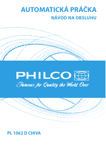 Návod Philco PL 1062 D Chiva Práčka