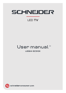Mode d’emploi Schneider LED24-SC510K Téléviseur LED